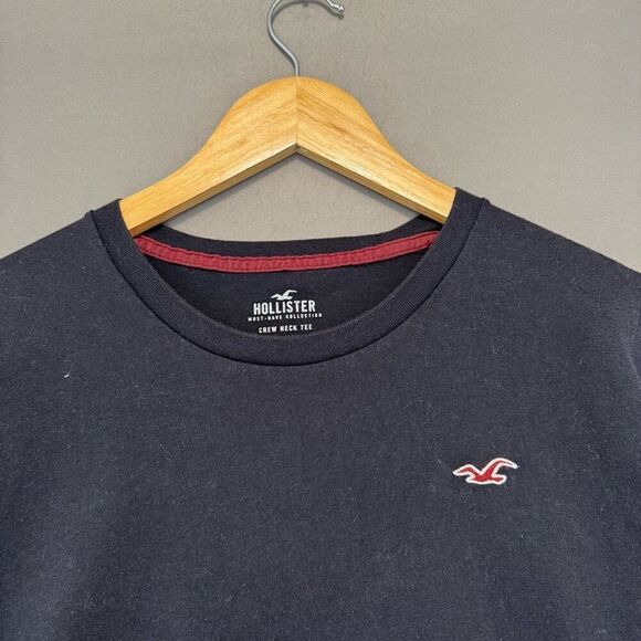 Hollister Men’s Short Sleeve T-Shirt Size Large “Crew Neck Tee” Round Neck - Picture 1 of 8